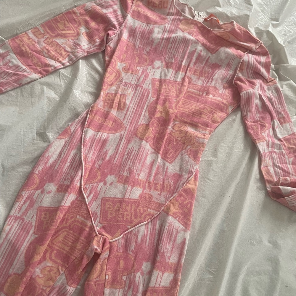 Vibrant Pink and Orange Women's Bodysuit